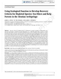 Estes et al 2009. - University of California, Santa Cruz