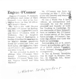 O`Connor, Eugene - Littleton Historical Society