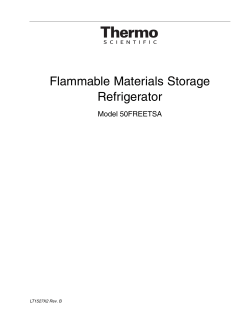 User Manual for Flammable Materials Storage Refrigerator