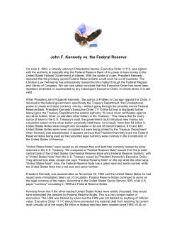 John F. Kennedy vs. the Federal Reserve