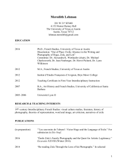 Meredith Lehman - UT College of Liberal Arts