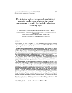 Physiological and environmental regulation of stomatal conductance