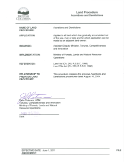 Accretions and Derelictions