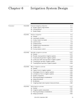 Chapter 6 Irrigation System Design