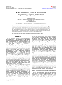 Black Americans, Gains in Science and Engineering Degrees, and