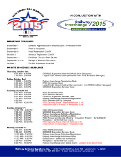 in conjuction with - Railway Systems Suppliers, Inc.