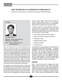 igbt technology is a synonym of power quality