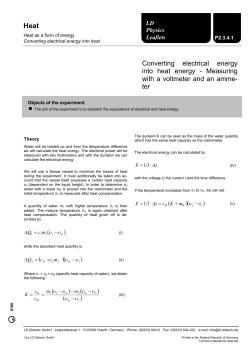 Converting electrical energy into heat energy