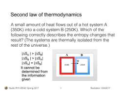 Second law of thermodynamics