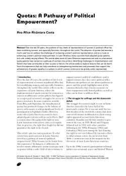 Latin America: Quotas: a Pathway of Political Empowerment?
