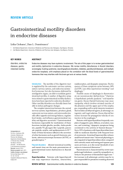 Gastrointestinal motility disorders in endocrine diseases