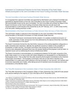 Submission on Constitutional Protection for the Public Ownership of