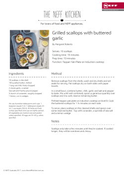 Grilled scallops with buttered garlic