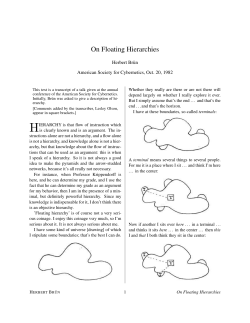 On Floating Hierarchies