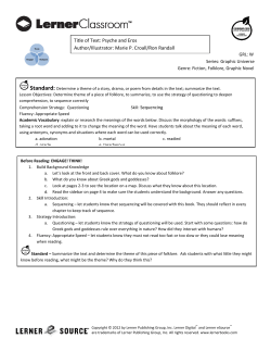 Title of Text: Psyche and Eros Author/Illustrator