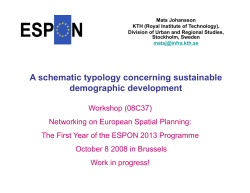 A schematic typology concerning sustainable demographic