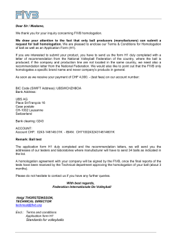 Homologation procedures