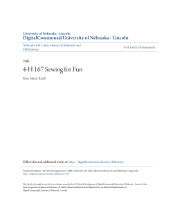 4-H 167 Sewing for Fun - DigitalCommons@University of Nebraska