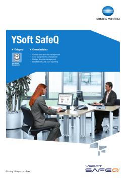 YSoft SafeQ User and Cost Management Datasheet.indd