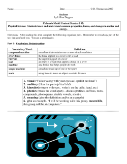 Machines Organizer
