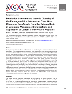 Population Structure and Genetic Diversity of the Endangered South