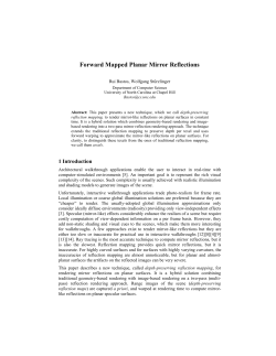 Forward Mapped Planar Mirror Reflections - UNC CS - UNC
