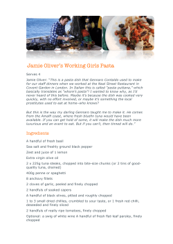 Jamie Oliver`s Working Girls Pasta