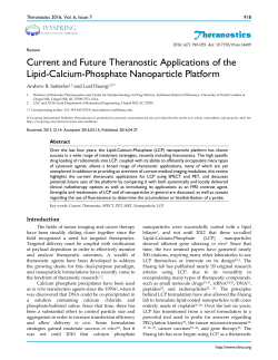 Theranostics Current and Future Theranostic Applications of the