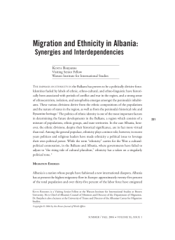 Migration and Ethnicity in Albania