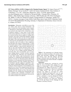 227 Views of RNA: Is RNA Unique in Its Chemical Isomer Space? H