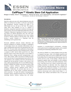 Stem Cell Application Note