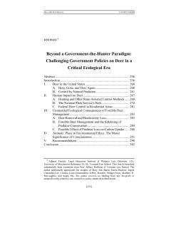 Beyond a Government-the-Hunter Paradigm