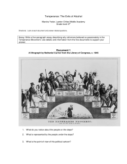 Temperance: The Evils of Alcohol Document 1