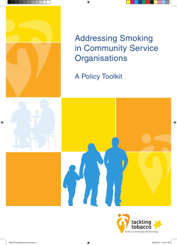 Addressing Smoking in Community Service Organisations