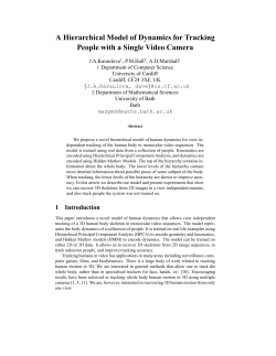 A Hierarchical Model of Dynamics for Tracking People with a Single