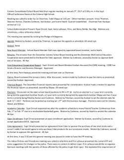 Minutes - Colome High School