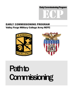EARLY COMMISSIONING PROGRAM