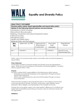 Equality and Diversity Policy