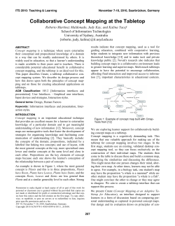 Collaborative Concept Mapping at the Tabletop