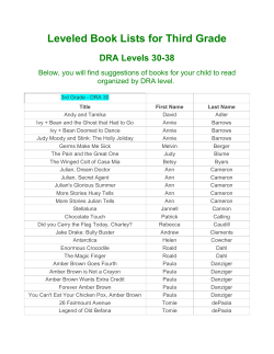 Leveled Book Lists for Third Grade