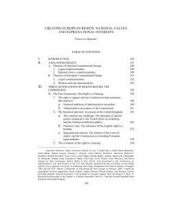 creating european rights: national values and supranational