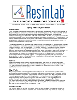 Epoxy Resin Crystallization Introduction Causes High Purity Low