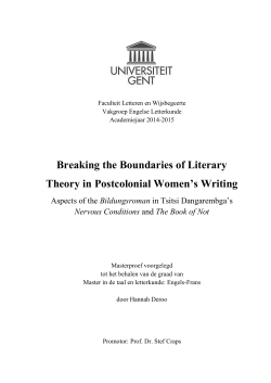 Bildungsroman - Ghent University Library