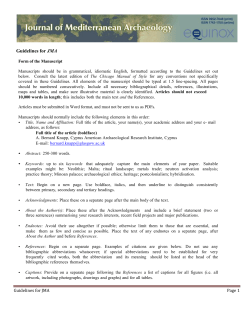 Guidelines for Authors