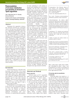 Phytoremediation of chromium: distribution and speciation of