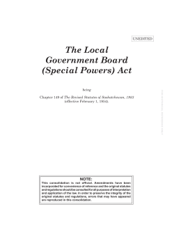 The Local Government Board (Special Powers) Act