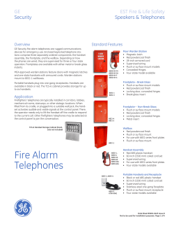 Data Sheet 85001-0423 -- Fire Alarm Telephones