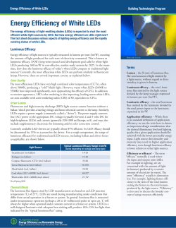 Energy Efficiency of White LEDs