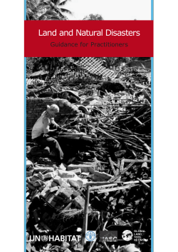 Land and Natural Disasters - Disaster Assessment Portal