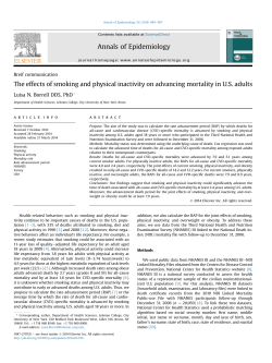 The effects of smoking and physical inactivity on advancing mortality